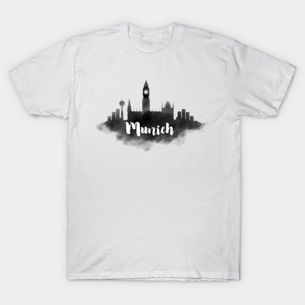 Munich watercolor T-Shirt by kursatunsal